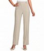 Anne Klein High Rise Wide Leg Pull On Linen Blend Pants - Image 1