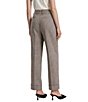 Anne Klein Houndstooth Print Wide Leg Cuff Ankle Flat Front Pants - Image 2