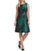 Anne Klein Jacquard Fit And Flare Jacquard Dress - Image 1