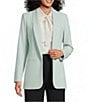 Anne Klein Long Sleeve Front Hip Pocket Open Front Stretch Blazer & Pull On Sailor Wide Leg Compression Pants - Image 2