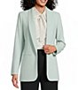 Anne Klein Long Sleeve Front Hip Pocket Open Front Stretch Blazer - Image 1