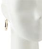 Anne Klein Medium Click Top Hoop Earrings, Color:Gold - Image 2