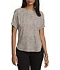 Anne Klein Mini Dot Short Sleeve Blouse - Image 1