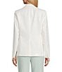 Anne Klein One Button Notch Collar Printed Jacket & Pull On Stretch Front Pockets Straight Leg Trouser Pants - Image 3