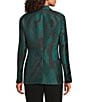 Anne Klein One Button Notch Collar Printed Jacket, Color:Pine Forest Multi - Image 2