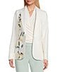 Anne Klein One Button Notch Collar Printed Jacket - Image 1
