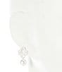 Color:Silver - Image 2 - Pearl Crystal Drop Earrings