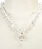 Anne Klein Pearl Short Pendant Necklace - Image 1