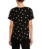 Anne Klein Petite Dotted Short Sleeve Blouse - Image 2