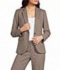 Anne Klein Petite Houndstooth One Button Blazer - Image 1