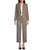 Anne Klein Petite Houndstooth One Button Blazer - Image 3
