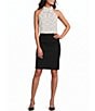 Anne Klein Petite Midi Sweater Skirt - Image 3