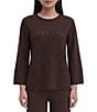 Anne Klein Petite Stripe Rollneck Stripe Coordinating Sweater - Image 1