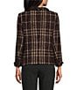 Anne Klein Plaid Tweed Fringe Pocket Jacket - Image 2