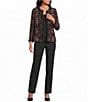 Anne Klein Plaid Tweed Fringe Pocket Jacket - Image 3