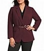 Anne Klein Plus Belted Liberty Stretch Jacket - Image 1
