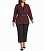 Anne Klein Plus Belted Liberty Stretch Jacket - Image 3