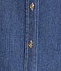 Anne Klein Plus Chambray Button Front Blouse - Image 4