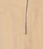 Anne Klein Plus Half Zip Roll Sleeve Twill Top - Image 4