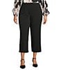Anne Klein Plus High Rise Pull On Crop Wide Leg Pants - Image 1