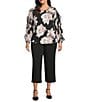 Anne Klein Plus High Rise Pull On Crop Wide Leg Pants - Image 3