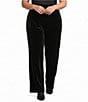 Anne Klein Plus High Rise Pull On Velvet Wide Leg Pants - Image 1