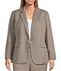 Anne Klein Plus Houndstooth One Button Coordinating Blazer - Image 1