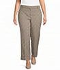 Anne Klein Plus Plaid Straight Cuff Ankle Coordinating Pants - Image 1