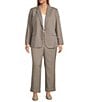 Anne Klein Plus Plaid Straight Cuff Ankle Coordinating Pants - Image 3