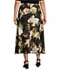 Anne Klein Plus Printed Satin Flare Skirt - Image 2