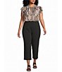 Anne Klein Plus Ruffle Sleeve Chiffon Printed Blouse - Image 3