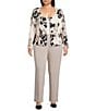 Anne Klein Plus Scoop Neck Floral Jacket - Image 3