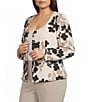 Anne Klein Plus Scoop Neck Floral Jacket - Image 1