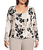 Anne Klein Plus Scoop Neck Floral Jacket - Image 3