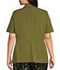 Anne Klein Plus Short Sleeve Faux Double Breasted Blazer - Image 6