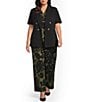 Anne Klein Plus Size Short Sleeve Faux Double Breasted Blazer - Image 3