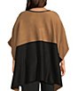 Anne Klein Plus Size Color Block Poncho - Image 2