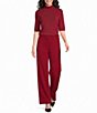 Anne Klein Plus Size Knit Turtle Neck Elbow Sleeve Top - Image 3