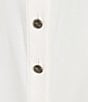 Anne Klein Plus Size Mandarin Collar Flutter Short Sleeve Button Front Top, Color:White Dove - Image 4
