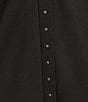 Anne Klein Plus Size Open Front Heatset Trim Long Sleeve Knit Cardigan, Color:Black - Image 4