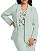 Anne Klein Plus Size Shawl Collar Open Front Jacket - Image 1