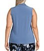 Anne Klein Plus Smocked V-Neck Tank Blouse - Image 2