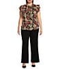 Anne Klein Plus Stretch Crepe Pull-On Wide Leg Pants, Color:Anne Black - Image 3