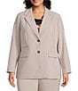 Anne Klein Plus Three Pocket Long Sleeve Notch Collar Blazer - Image 1