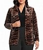 Anne Klein Plus Zebra Print Velvet Jacket - Image 1