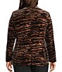 Anne Klein Plus Zebra Print Velvet Jacket - Image 2
