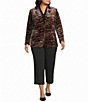 Anne Klein Plus Zebra Print Velvet Jacket - Image 3