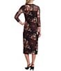 Anne Klein Printed Mesh Midi Dress - Image 2