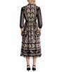 Anne Klein Printed Smocked Ruffle Midi Dress - Image 2