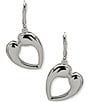 Anne Klein Puffy Open Heart Drop Earrings - Image 2